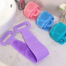 Silicone Body Scrubber Back Massage Exfoliating Sponge Bathroom Bath Brush Scrub Shower Brush Body Wash Scrub Removal Bath Spong - Multicolor - View 5