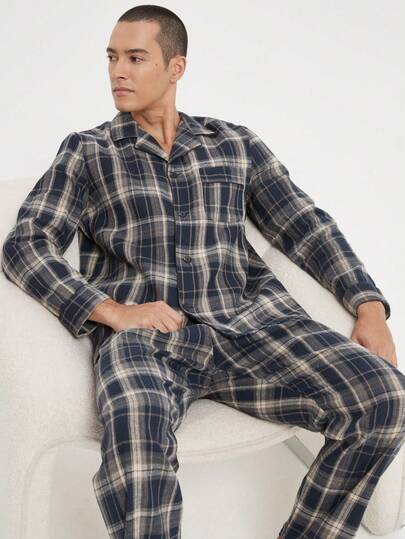 New Fashion Plus Size Men Pajama Set, Autumn/Winter