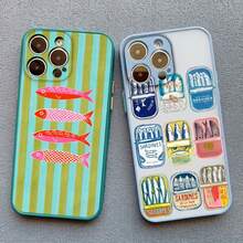 Étui de téléphone amusant avec motif de sardines colorées, compatible avec 16, 15, 14 Pro Max Plus, 13, 12 Mini, 11 Pro Max, XR, XS, X, 7, 8, SE2. Étuis antichocs. Étui compatible avec Samsung Galaxy S17, S17 Pro, S17 Pro Max - noir SDYYS2 7 - Voir 3