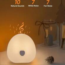 1pc White Noise LED Night Light - Multiple Colors, Dimmable, Timer, Natural Soothing White Noise, Memory Function, Portable Sleep Aid Device, Suitable For Nursery And Breastfeeding - Multicolor - View 9