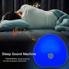 1pc White Noise LED Night Light - Multiple Colors, Dimmable, Timer, Natural Soothing White Noise, Memory Function, Portable Sleep Aid Device, Suitable For Nursery And Breastfeeding - Multicolor - View 11