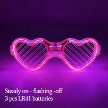 Gafas luminosas con luz LED para niños y adultos, lentes de neón que brillan en la oscuridad, con obturador, suministros deúsica para Bar y Club, 1/10 piezas B28V - 05 - Ver 8