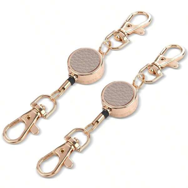 2pcs Hook Retractable String, Multi-Functional Retractable Rope Bag Pendant, Keychain, Simple & Practical, Suitable Everyday Use