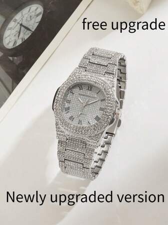 全新升级版，目前品质最优，升级不加价，方形表盘，镶嵌钻石，星空表盘，走时稳定，搭配石英表，适合重要场合。