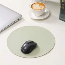 1pc Small Round Single/Double-Sided Solid Color Mouse Pad, Non-Slip Computer Office Gaming Desk Mat For Women