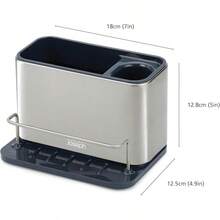 Soap Dish /Holder Joseph Joseph Surface Sink Caddy Stainless Steel Sponge Holder Organizer For Kitchen, Large, Grey - Xám - Xem 3