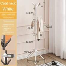Clothes And Hats Rack Floor To Floor Bedroom Coat Hook Bedroom Vertical Tree Branch Shape Holder Hat Scarf Handbag Storage Hange - Black - View 7