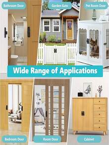 重型谷仓门锁 - 无需钻孔安装，90/180 度锌合金折叠锁，适用于滑动门、橱柜、谷仓、车库 - 易于安装，适用于家庭和商业用途的安全门锁 - 彩色 - 查看 12