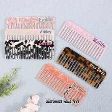 1 Stück personalisierter Haarkamm, Entwirrkamm aus Azetat, individueller reisefreundlicher Taschenkamm, Geschenk für Brautjungfern, Mädchen-Kamm, Brautgeschenk