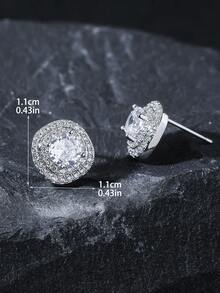 2 piezas Pendientes con alas de ángel estilo europeo y americano, pendientes de lujo ligeros con diamantes completos y zafiro, estilo callejero hip-hop personalizado para hombres