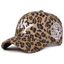 1pc Women's Leopard Print Baseball Cap, NY Logo, Adjustable Outdoor Sun Protection Casual Hat, Suitable For Spring, Autumn, Travel, Beach, Party,Summer,Holiday,Festival - Multicolor - View 12