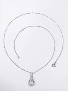 Un elegante collar de moissanita de 1 quilate para mujeres de plata esterlina 925, joyería de moda clásica para uso diario y vacaciones, un exquisito regalo de cumpleaños, compromiso, boda, aniversario, Navidad, Día de Acción de Gracias y otras ocasiones especiales, una joya brillante y hermosa, un regalo ideal para graduación.