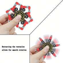 1/2/4/7/11件装塑料夜光变形玩具，链条机器人玩具，DIY发光变形机器人，可变形机械陀螺，适合作为解压玩具、创意礼物、圣诞礼物、生日礼物、互动游戏