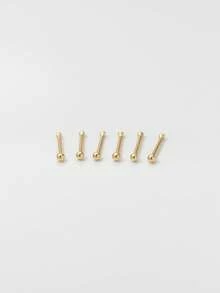 2pcs 925 Sterling Silver Ear Sticks, Women's Gold Stud Earrings Sleep Without Taking Them Off, Hypoallergenic Earrings Set - Smooth Ear Sticks - View 15