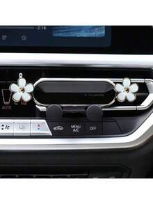 Soporte para teléfono de coche, diseño de clip de ventilación con flor, montaje horizontal y vertical en la rejilla de ventilación, estable y bloqueo automático, universal para navegación de coche - Unitalla - Ver 10