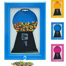 Candy Dispenser Picture Frame, Wall Mounted Candy Dispenser, Handy Fast Distribution Candies, Nuts, Dog & Cat Treats, Photo Wall Mount For Hanging Or Tabletop Pet Snacks