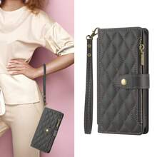 1pc Flip Cover Protective Case Compatible With Apple 17 ProMax/16/15/14/13/12/11pro, Wallet Phone Case With Card Slot, Wrist Strap, Zipper Pocket