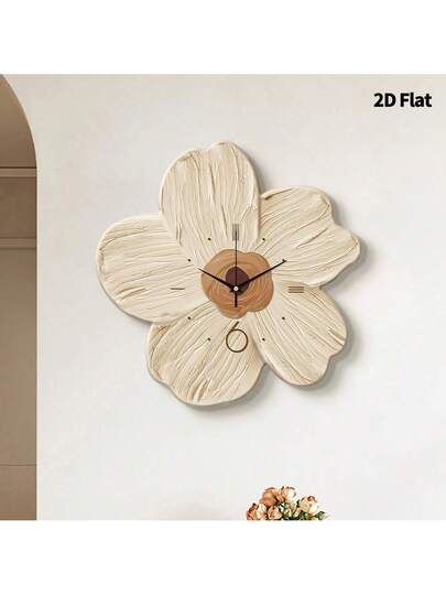 2D Flat 1pc Moderne Creative Home Healing Flowers Wand Clock, Ultra Quiet Quartz Movement, No Ticking Sound, ation Painting Klok Living Room, Bedroom Office, able Watch, Unique Personalized, Clear Reading Time, In Bedroom, Studio, Ho Study, Kitchen Cafe, Perfect Family Friends Room