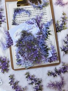 30pcs/Pack PET Wisteria Flower Branch Stickers, DIY Landscaping Materials, Scrapbooking Decorative Stickers