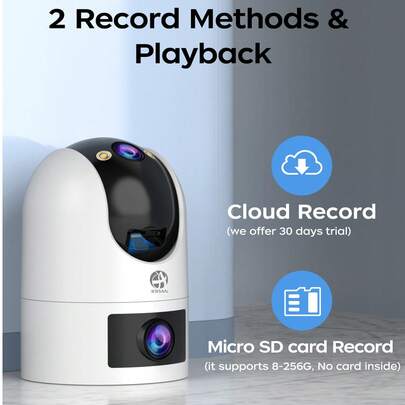 Cámara de de banda dual 5G | 3MP, Visión nocturna a color, Uso en interiores/exteriores, Audio bidireccional, Seguimiento de movimiento, Rotación 360°