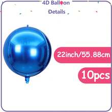 Oversized 4D Foil Balloons, Large Wedding Balloons, Outdoor Decorative Balloons, Multiple Colors, Suitable For Wedding Venue Decoration, Birthday Decoration, Indoor And Outdoor Arrangement, House Decoration, Valentine's Day Decoration, Proposal Background Decoration, Photography Props, Giant Balloons - Multicolor - View 19