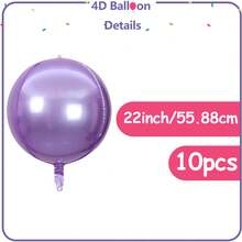 Oversized 4D Foil Balloons, Large Wedding Balloons, Outdoor Decorative Balloons, Multiple Colors, Suitable For Wedding Venue Decoration, Birthday Decoration, Indoor And Outdoor Arrangement, House Decoration, Valentine's Day Decoration, Proposal Background Decoration, Photography Props, Giant Balloons - Multicolor - View 24