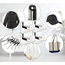 4 PCS Towel Hooks For Bathroom Wall Hook Coat Hook Robe Hanger Holder Heavy Duty Wall Mounted Square Bath Hook /SUS304 Stainl Steel