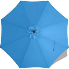 Sombrilla de patio de 9 pies de repuesto para 8 costillas, color beige - 27 (9 USA) + Básico + Azul-cielo - Ver 2
