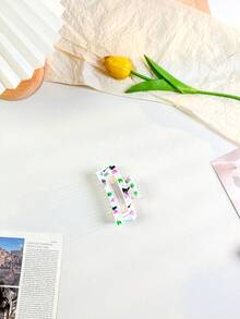 1pc/4pcs Set Elegant Heart Shaped Hair Clips, Cute Plastic Hair Accessories With Hollow Design, Mixed Color Printing, Gift For Women On Valentine's Day Hair Claw Claw Clips Hair Jaw Clip Hair Clamps - Mixed Colors - View 6