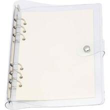 Journal Binder Cover A5 Plastic Planner Cover Notebook Binder Refillable Notebook 6. U201Dx9.2u201D Round - Ring Planner Pages Inner Paper Not Included - 透明銀色 - 查看 5