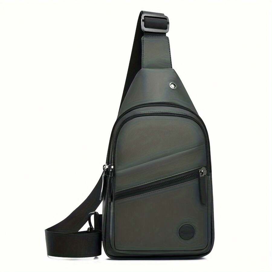 Borsa a Tracolla Oxford da Uomo - Stile Casual Multifunzionale con Chiusura a Cerniera, Adatta per il Pendolarismo Quotidiano e le Attività all'Aperto