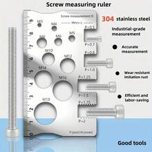 Solid Metal Screw Bolt Caliper - Stainless Steel Nut Screw Gauge With Screw Alignment Function, Sturdy And Durable Construction, M1-M12 Precision Measurement, No Assembly Required. Ideal For Repair Technicians And Mechanics In Electronics And Automotive Manufacturing Industries, DIY Projects, And Auto Repair Shops. This Convenient Portable Measuring Tool Provides Accurate Measurement Results. Also An Ideal Gift For Men!