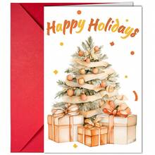 Zestaw 5 kreatywnych kartek świątecznych i kopert, eleganckie kartki świąteczne jako dekoracja na prezenty