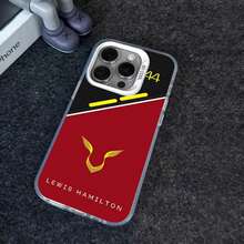 Funda de teléfono Lewis Hamilton  Fórmula 1 Team IMD Color carcasa plateada para 17 16 15 14 13 12 11 Pro Max Plus - Negro - Ver 8