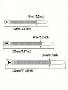 50PCS Reusable Self-Locking Plastic Nylon Cable Ties: Mixed Color Style Secure Fastening, Multiple Color Mixing Combinations, Ribbed Design Is Durable And Flexible, Suitable For Indoor And Outdoor Use - Suitable For Electrical, Gardening, Office, DIY Projects - Space-Saving Cable Tie, Cable Management, Secure Fixation, Durable Plastic Material - Multicolor - View 3