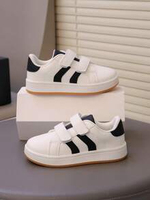 新款儿童魔术贴运动鞋，女童运动鞋，男童休闲鞋 - 白色 - 查看 15