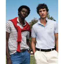 Tommy Hilfiger Men's Regular-Fit Ultra Soft Liquid Cotton Polo Shirts | Fall Fashion - Breezy Blue - View 5
