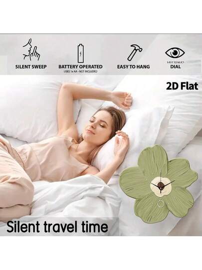2D Flat 1pc Moderne Creative Home Healing Flowers Wand Clock, Ultra Quiet Quartz Movement, No Ticking Sound, ation Painting Klok Living Room, Bedroom Office, able Watch, Unique Personalized, Clear Reading Time, In Bedroom, Studio, Ho Study, Kitchen Cafe, Perfect Family Friends Room view 7