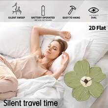 1 pièce Horloge murale de fleurs de guérison créative moderne 2D plate, mouvement à quartz ultra silencieux, sans tic-tac, décoration murale silencieuse pour salon, chambre à coucher et bureau, décoration d'horloge de chambre à coucher , personnalisée de manière unique, lecture de l'heure ultra claire, convient pour la décoration d'horloge dans le salon, la chambre à coucher, le bureau, le studio, la maison, le bureau d'études, la cuisine et le café, cadeau de décoration parfait pour la décoration intérieure de la maison de la famille et des amis