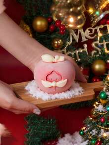 Moule en silicone en forme de pomme de Noël pour personnes âgées, fabriqué en matériau silicone, à utiliser
