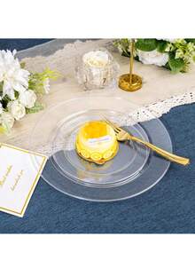 25pieces Of Pure White Round Cake Dessert Plates, High-Looking Fruit Salad Plates, Reusable And Easy To Clean. Great For Weddings, Birthday Parties, Family Gatherings And Outdoor Team Building, Schools, Restaurants, Kitchens, Christmas Tableware