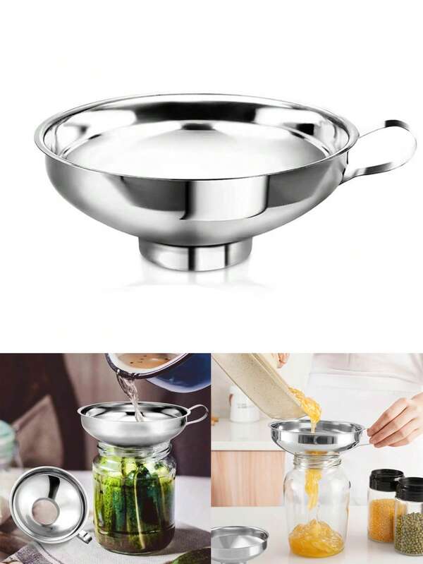 Embudo de boca ancha, herramienta de transferencia de líquidos para cocina como aceite, salsa de soja y llenado de tarros de mermelada