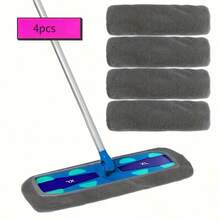 4pcs High Quality Reusable Mop Replacement Pads: Washable, Durable, Wet & Dry Use, High Absorbency, 2 Sizes