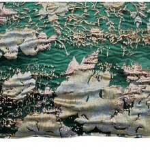 African Jacquard Lace Fabric 2025 High Quality Nigerian French Brocade Embroidery Lace Fabric For Bridal Party Dress Sewing Material - Multicolor - View 8