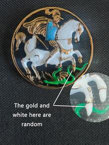 1pc Alloy Ancient Roman Knight Badge, 6.5cm/2.56in, Brooch For Men And Women, Creative Cultural Gift