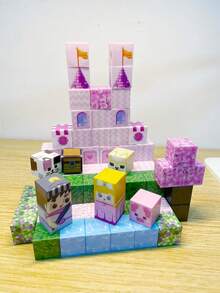 Magnetic Building Blocks Set, 0.8*0.8 Inches Per Block, DIY 3D Puzzle Toy, Christmas Gifts Stocking Filler, Creative Home Decor, Perfect Christmas Gift, Multi-Color Plastic Construction Kit, New Year Gift, Kids Gift, Birthday Gift - Multicolor - View 4