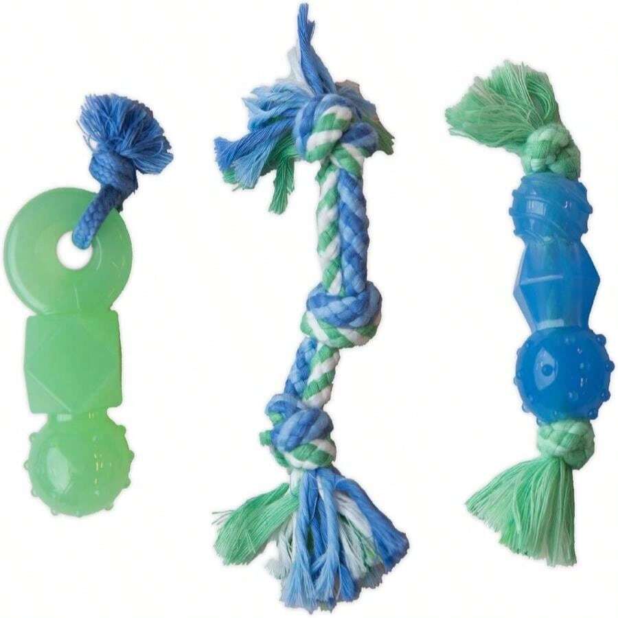 Outward Hound Mini Dentachew Dental Dog Chew Toy - 3 Pack - Great Size For Small Dogs And Puppies - ColorC - 查看 1