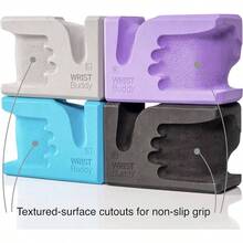 - Bloques de yoga 2 unidades, reduce y previene el dolor de mueca, mejora la comodidad, estabilidad y fuerza de agarre en los bloques, bloques en forma de mano, juego de accesorios de - Lavanda - Ver 3