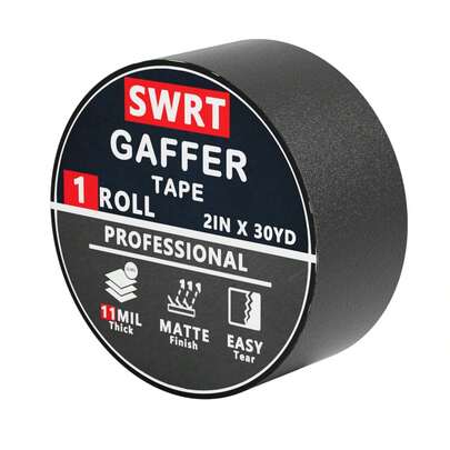SWRT Gaffers Tape, 11 Mil Industrial Grade Gaffer Tape, 2\U2019\U2019 X 30 Yards, Strong Adhesion, Easily Remove No Residue, Professional Matte Finish No Reflection, Black