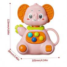 1 Peça Brinquedo Interativo Multifuncional para Bebês, Padrão Fofo de Elefante, Conjunto de Combinação, Apito, Goma Macia, Brinquedo de Quebra-Cabeça para Crianças, Brinquedo de Acalmar o Sono da Educação Precoce, Interação Pais-Filhos, Geração de Música, Treinamento de Audição, Festas, Aniversários, Presentes de Festa, Interação de Crianças, Montessori, É um Conjunto de Brinquedos Muito Divertido e Perfeito para Meninos e Meninas em Idade Pré-Escolar
